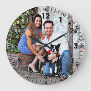 Grande Horloge Ronde Boston Terrier - Miles