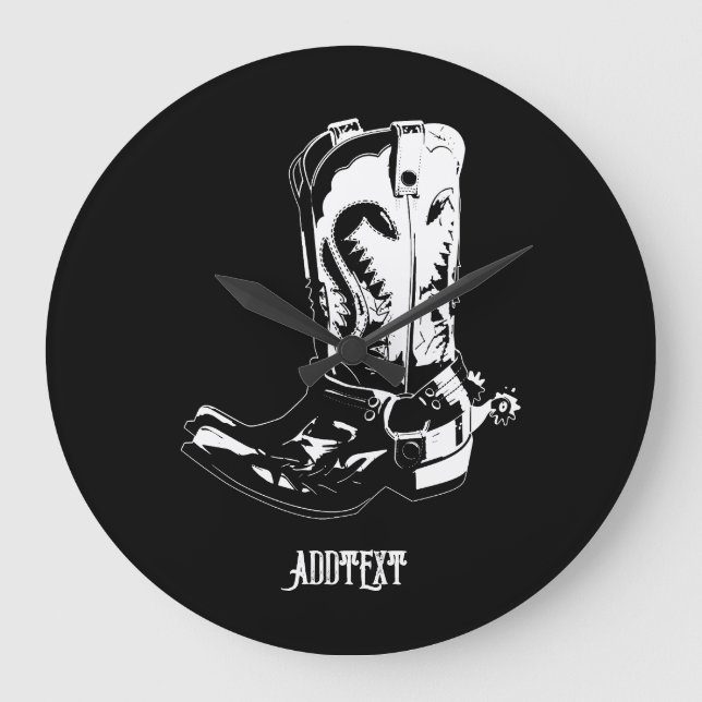 Grande Horloge Ronde Bottes de cowboy (Recto)