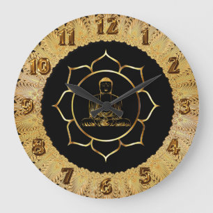 Grande Horloge Ronde Bouddha faisant la conception spirituelle de