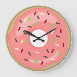 Grande Horloge Ronde Bouffon rose