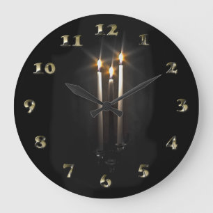 Grande Horloge Ronde Bougie sainte de trinité de nuit de nuit