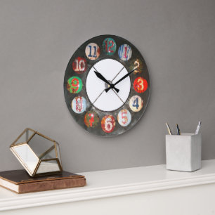 Grande Horloge Ronde Boule de billard
