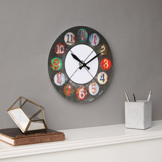 Grande Horloge Ronde Boule de billard (Bureau)
