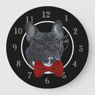 Grande Horloge Ronde Bouledogue français