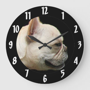 Grande Horloge Ronde Bouledogue français
