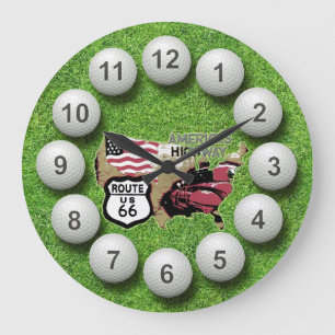 Grande Horloge Ronde Boules de golf sur l'itinéraire 66