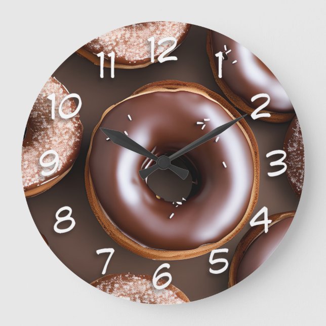 Grande Horloge Ronde Boulettes de chocolat avec arrosage (Recto)