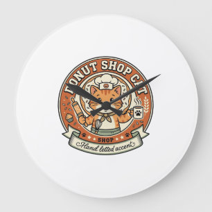 Grande Horloge Ronde Boutique de beignets Chat Boutique de beignets Cha