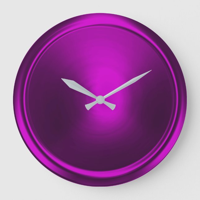 Grande Horloge Ronde Bouton Magenta Purple (Recto)