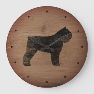 Grande Horloge Ronde Bouvier des Flandres Silhouette
