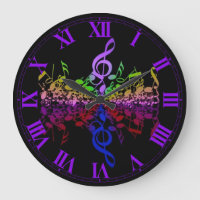 Bow Notes Wall Clock