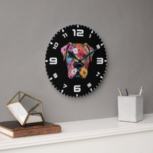 Grande Horloge Ronde Boxer 3D Floral