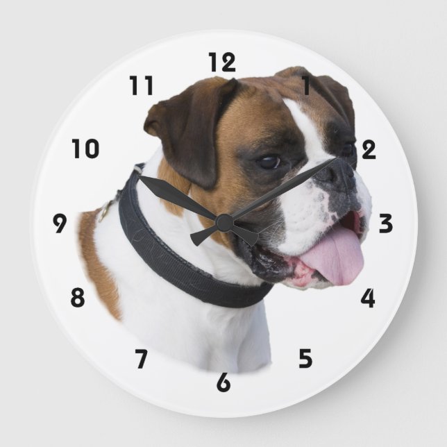 Grande Horloge Ronde Boxer dog portrait (Recto)