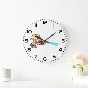 Grande Horloge Ronde Boy With A Supersoaker