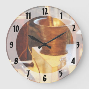 Grande Horloge Ronde Brass Mortar and Pestle