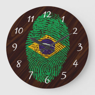 Grande Horloge Ronde Brazilian touch fingerprint flag