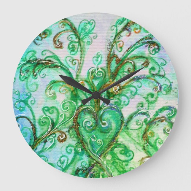 GRANDE HORLOGE RONDE BREAK BLEU VERT (Recto)