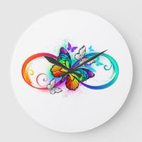 Bright infinity with rainbow butterfly