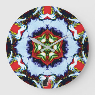 Grande Horloge Ronde Brindle Kaleidoscope