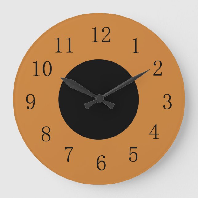 Grande Horloge Ronde Bronze et Black Lowpriced Kitchen Wall Clock (Recto)