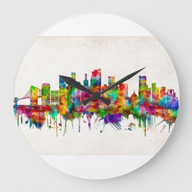 Grande Horloge Ronde Brooklyn New York Skyline (Recto)