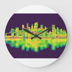 Grande Horloge Ronde Brooklyn New York Skyline