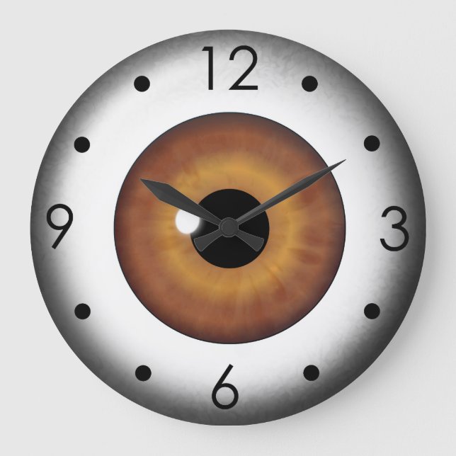 Grande Horloge Ronde Brown Eyeball Iris Eye Custom (Recto)