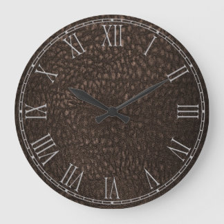 Grande Horloge Ronde Brown Retro Custom Leather