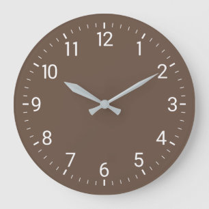 Grande Horloge Ronde Brown Wall Clock