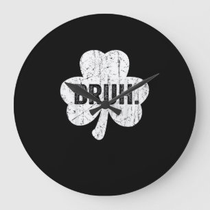 Grande Horloge Ronde Bruh Meme Drôle Dire Bro Salutation Ado Garçon St 