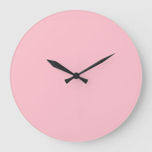 Grande Horloge Ronde Bubblegum rose couleur solide