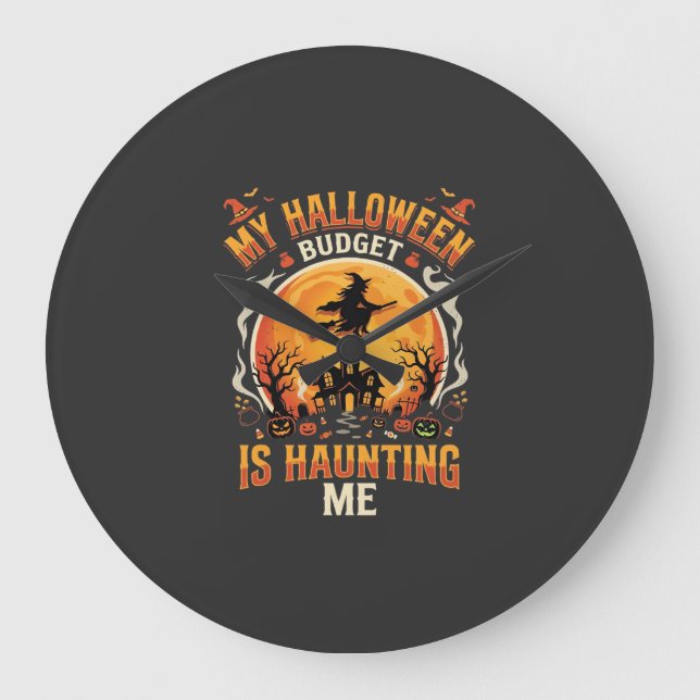 Grande Horloge Ronde Budget de frisson d'Halloween (Recto)