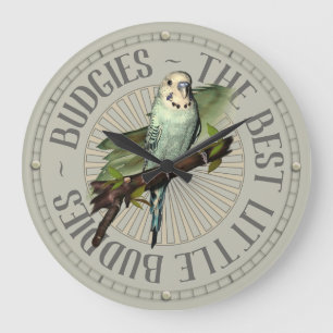 Grande Horloge Ronde Budgie Love
