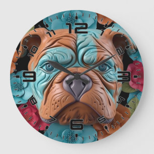 Grande Horloge Ronde Bulldog 3D