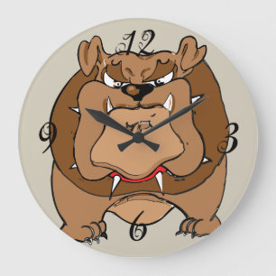 Grande Horloge Ronde Bulldog Wall Clock