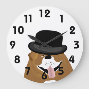 Grande Horloge Ronde Bulldog Wall Clock