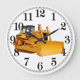 Grande Horloge Ronde Bulldozer image for Wall Clock