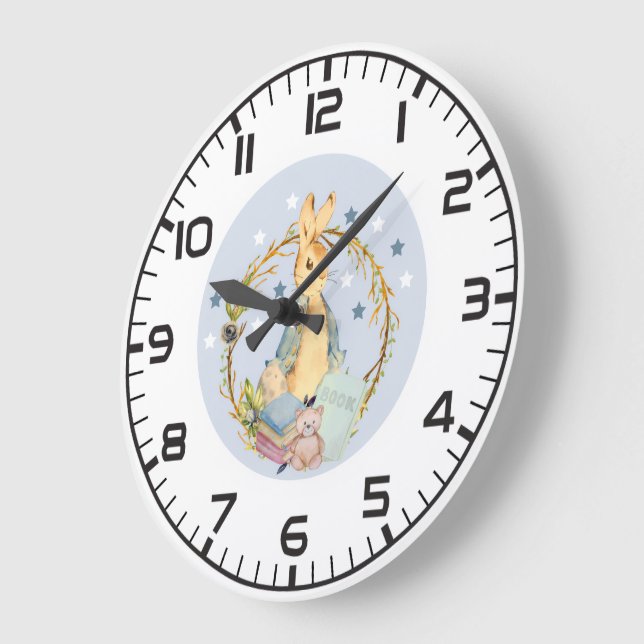 Grande Horloge Ronde Bunny Rabbit Wall Clock  (Angle)