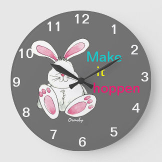 Grande Horloge Ronde Bunny Wall