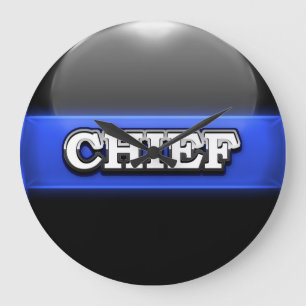 Grande Horloge Ronde Bureau de police de la Ligne bleue mince