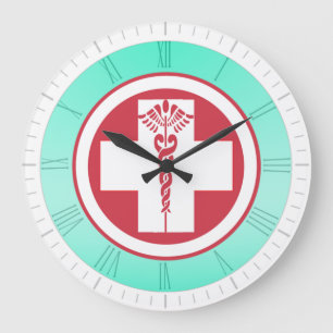Grande Horloge Ronde Bureau Médicale/hôpital/horloge de soins
