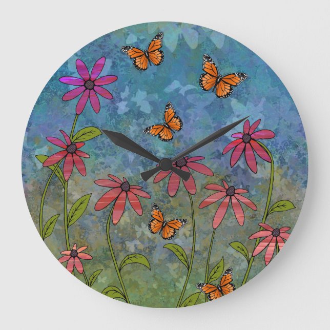 Grande Horloge Ronde "butterfly garden" (Recto)