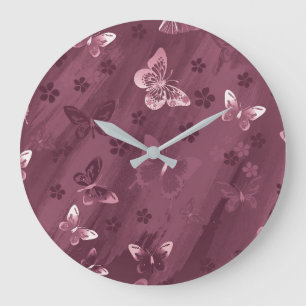 Grande Horloge Ronde Butterfly Pattern 16
