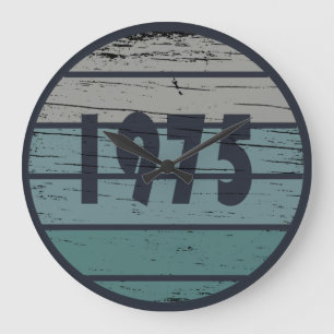 Grande Horloge Ronde Cadeau d'anniversaire vintage né en 1975