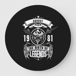 Grande Horloge Ronde Cadeau d'août 1981 La Naissance Des Légendes