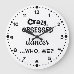Grande Horloge Ronde Cadeau de danse en couleur pour les danseurs obsé