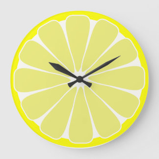 Grande Horloge Ronde Cadeau de montre murale de citron de cuisine