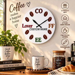 Grande Horloge Ronde Cadeau d'horloge murale personnalisée pour grains