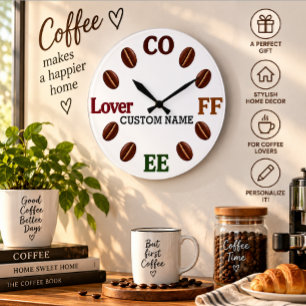 Grande Horloge Ronde Cadeau d'horloge murale personnalisée pour grains