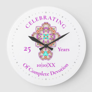 Grande Horloge Ronde Cadeau du 25e anniversaire de l'ordination des prê
